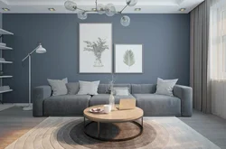 Interior In Steel Color Living Room