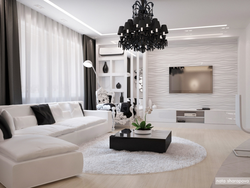 Interior in steel color living room