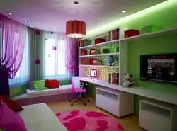 Интерьер зала детской кухни комнат