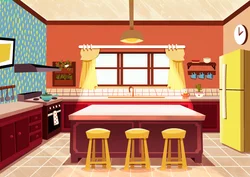 Interior of the children's kitchen room