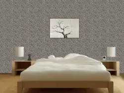 Vinyl wallpaper in the bedroom interior