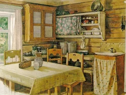 Kitchen interior from century to century