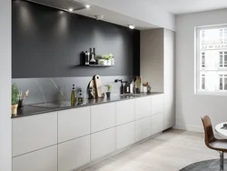 Kitchen Interior With Only Floor Cabinets