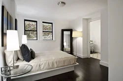 Bedroom interior dark or light floor