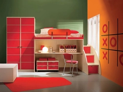 Children's furniture in the kitchen interior
