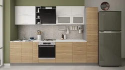 Kitchen olive white metallic interior center