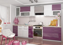 Kitchen olive white metallic interior center