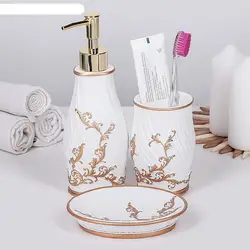 Ceramic Accessories For The Bathroom In The Interior