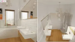 Interior of a living room in a house made of aerated concrete