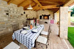 Kitchen interior in a closed country house