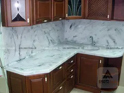 Polar star countertop in the kitchen interior