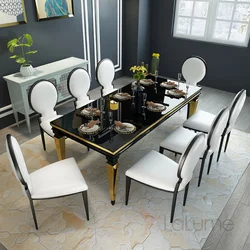 Porcelain stoneware table in the kitchen interior
