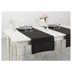 Table runners in the kitchen interior
