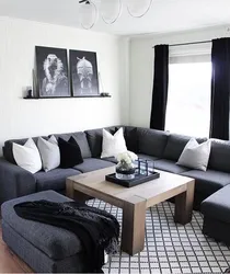 Sofas in the living room interior with a white wall