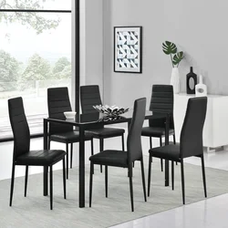Gray Table And Chairs In The Kitchen Interior