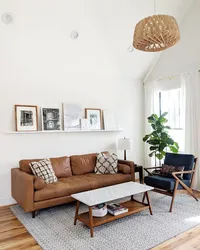 Scandinavian Style Sofa In The Living Room Interior