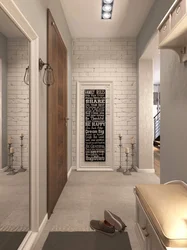 Brick Wall In The Interior Of The Hallway With Your Own