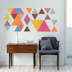 Geometry On The Walls In The Living Room Interior