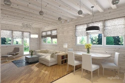 Imitation Timber In The Interior Of A Kitchen In A House