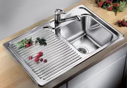 Oshxonaning ichki qismi uchun zanglamaydigan po'latdan yasalgan lavabo