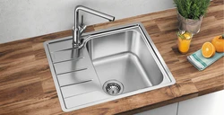 Stainless steel sink for kitchen interior