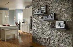 Decorative brick for interior decoration in the living room interior
