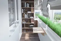 Loggia design shelving