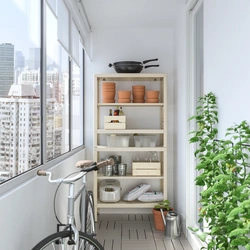 Loggia design shelving