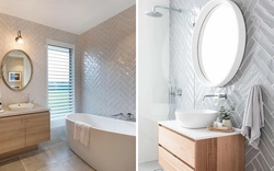 Herringbone bath design
