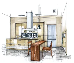 Kitchen design drawing