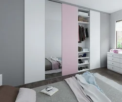 Bedroom design gray wardrobe