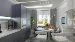 Gray kitchen window design