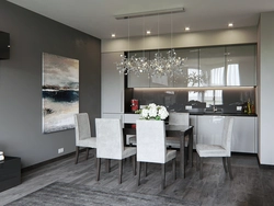 Gray studio kitchen design
