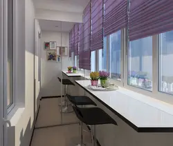 Kitchen design counter balcony