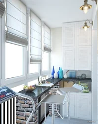 Kitchen design counter balcony