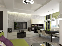 Design kitchen living room plaster