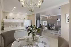 Design kitchen living room plaster