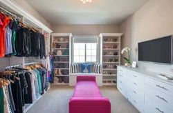 Dressing room design with sofa