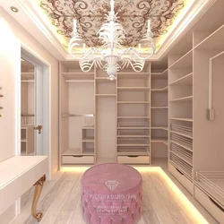 Dressing room design with sofa