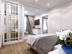 Әйнек артындағы жатын бөлмесінің дизайны