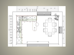 Living room kitchen design drawings