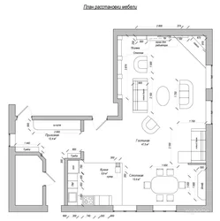 Living room kitchen design drawings