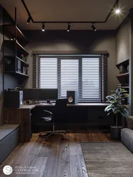 Men's bedroom office design
