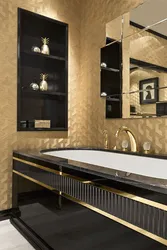 Bathroom Design Gold Black