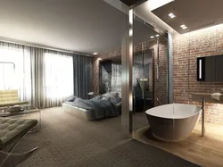 Bathroom living room bedroom design