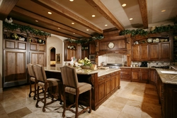 Wooden Kitchen Design Wallpaper