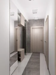 Narrow Hallway Design Gray