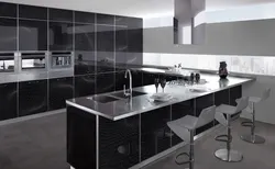 Kitchen design black metallic