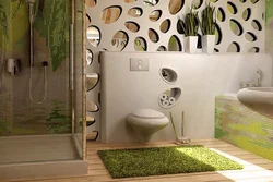Bathroom design with grass