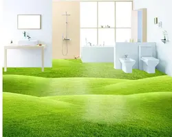 Bathroom design with grass